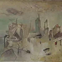 نقاشی روی بوم قدیمی