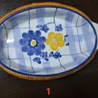 ظروف / گل پنبه با سبدزیره * گل آبی