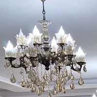 دو عدد لوستر برنز اصل  ۶ شاخه ..دوازده شعله