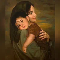 نقاشی چهره هدیه روز مادر