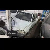 پراید 87 سفید تصادفی