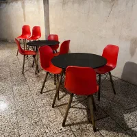 میز و صندلی پایه ایفلی ۲ ست / مناسب ساندویچی و ...