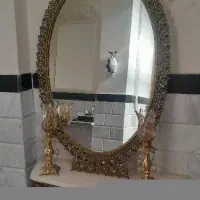 آینه وشمعدان برنز|آینه|کنگاور, |دیوار