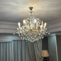 لوستر تمام کریستال اصل چک (۳ عدد)|لوستر و چراغ آویز|تهران, قلهک|دیوار