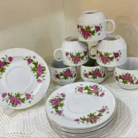 نعلبکی گل سرخی پنج ستاره ی چین