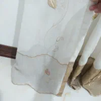 پرده کتان  ژاپن دو عدد هم شکل و هم اندازه۲*۲/۷۰|پرده، رانر، رومیزی|تهران, فلاح|دیوار