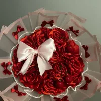 دسته گل روبانی و باکس