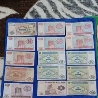 اسکناس های قدیمی منات آذربایجان به تعداد ۱۵ورق