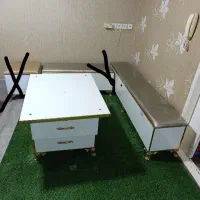 میز دوکشو بزرگ وپاف چهارنفری باکس دار
