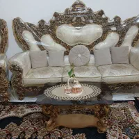 مبل ۷نفره دوتا عسلی با روکش
