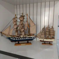 دوعدد کشتی دکوری چوبی|صنایع دستی و سایر لوازم تزئینی|اشترینان, |دیوار