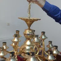 ۲ عددلوستر ۱۵ شعله مدل آویزان|لوستر و چراغ آویز|ارومیه, |دیوار