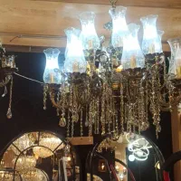 لوستر برنز 15 شاخه به همراه 4 عدد دیوارکوب|لوستر و چراغ آویز|اصفهان, خانه اصفهان|دیوار