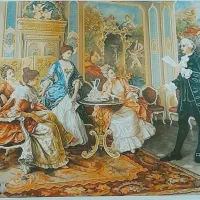 نخ و نقشه تابلو فرش محفل شعرخوانی