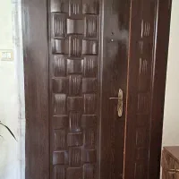 درب چوبی دولنگه استوک در حد نو