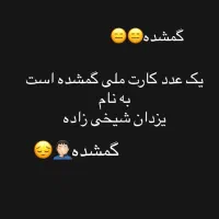 کارت ملی گمشده  به نام یزدان شیخی زاده|اشیا|مشهد, الهیه|دیوار