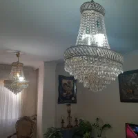 لوستر کریستال ۳ عدد بزرگ ویک عدد کوجک