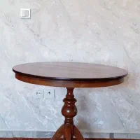 میز گرد بزرگ درجه یک نو رنگ گردویی
