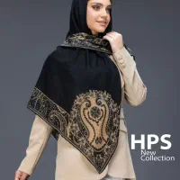 روسری کرپ حریر دست دوز|لباس|سمنان, |دیوار