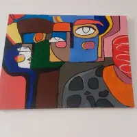 تابلو طرح کوبیسم نقاشی