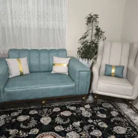 مبل ۷ نفره به همراه میز جلو مبلی|مبلمان خانگی و میز عسلی|پرند, فاز ۶|دیوار