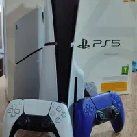 ps5 اسلیم دیسک خور  ی ترا دو دسته به همراه جعبه