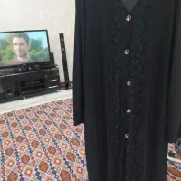 مانتو مجلسی جنس ریون زنانه سایز بزرگ مشکی در حد نو|لباس|فردیس, فردیس|دیوار