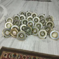۳۰عدد هالوژن طلایی همراه لامپ ریسه ای