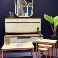 آینه کنسول الین پایه چوب راش