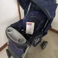 کالسکه چیکو اصل به همراه دفترچه راهنما سرمه ای رنگ|کالسکه و لوازم جانبی|تهران, جنت‌آباد مرکزی|دیوار
