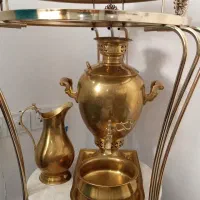 سماور زغالی دارای ۳مهره ۶لیتری در حد نو