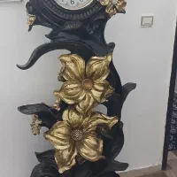 ساعت ایستاده قهوه ای طلایی