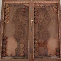 تخته نرد جوش چوب گردو سنندج طرح شیر