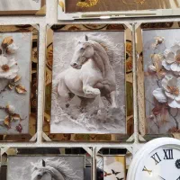 انواع تابلوهای سه تیکه اسب بالدار