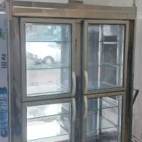 یخچال ایستاده ویترینی۱/۵متری تمام استیل