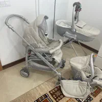 ست ۵ تکه کالسکه برند کم ایتالیا (cam)|کالسکه و لوازم جانبی|کیش, |دیوار