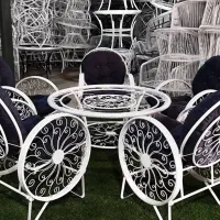 میز صندلی باغی/طرح فرفورژه/گلنرده