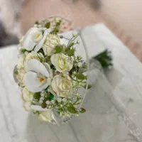 دسته گل عروس مصنوعی|صنایع دستی و سایر لوازم تزئینی|قم, کلهری|دیوار