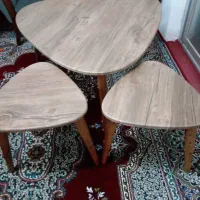 یک عددمیزجلومبلی به همراه ۳عددمیزعسلی|مبلمان خانگی و میز عسلی|رشت, انصاری|دیوار