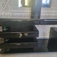 میز تلوزیون شیشه ای طبقاتی دو عدد