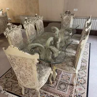 ست کامل مبل سلطنتی ۹ نفره + میز غذاخوری ۸ نفره|مبلمان خانگی و میز عسلی|تهران, گلستان (شهرک راه آهن)|دیوار