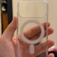 قاب ایفون ۱۷ پرو شفاف شیشه ای بسیار تمیز و نو|لوازم جانبی موبایل و تبلت|تهران, حسین‌آباد|دیوار