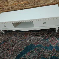 فروش تلویزیون ۴۹ اینچ ال جی و میز تلویزیون چوبی