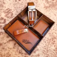 انواع ست هدیه کیف پول و کمربند چرم طبیعی و دست دوز