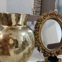 گلدان آینه شمع وجاشمعی|صنایع دستی و سایر لوازم تزئینی|گنبد کاووس, |دیوار
