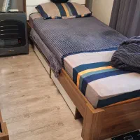 تخت کم جا چوب و میز ناهارخوری خوری 6 نفر نو