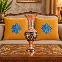سنبلدان مسی الماس تراش ( صنایع دستی ، ظرف مسی )