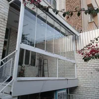 شیشه تاشو بالکنی/حمام شیشه ای/تراس شیشه ای/پارتیشن