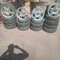 چهار حلقه رینگ ۱۸ بنز با سه حلقه لاستیک