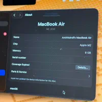 MacBook Air M2 2022|رایانه همراه|تهران, شهر زیبا|دیوار